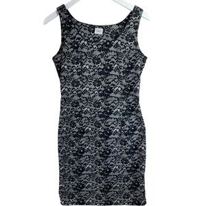 SUZY SHIER Black and Gray Patterned Women's Dress size medium